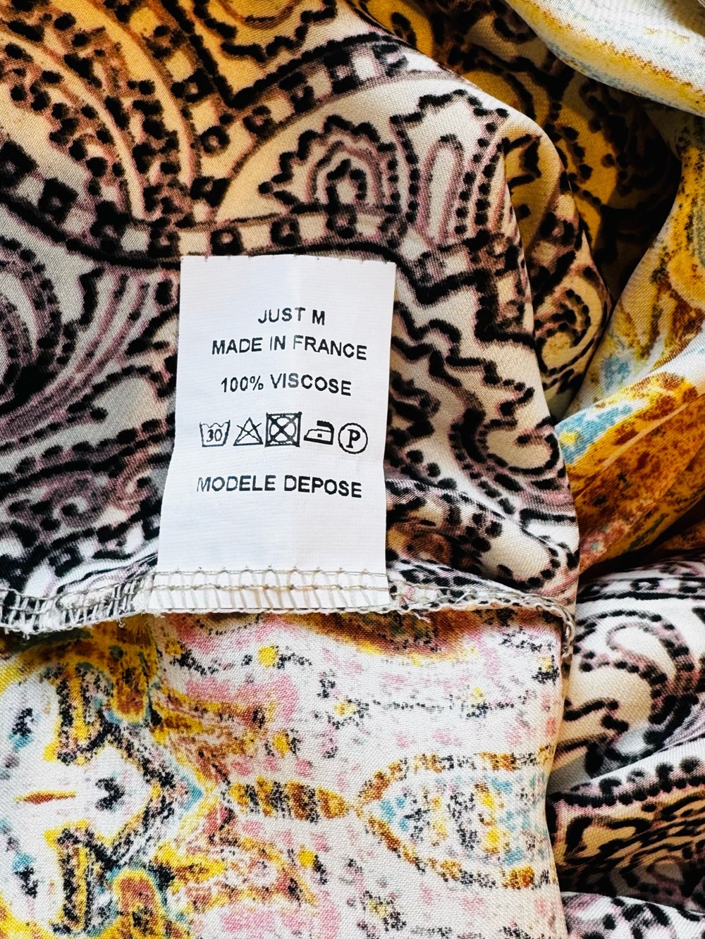 Casting Made in France Paisley Tunic Blouse Medium - Picture 7 of 9